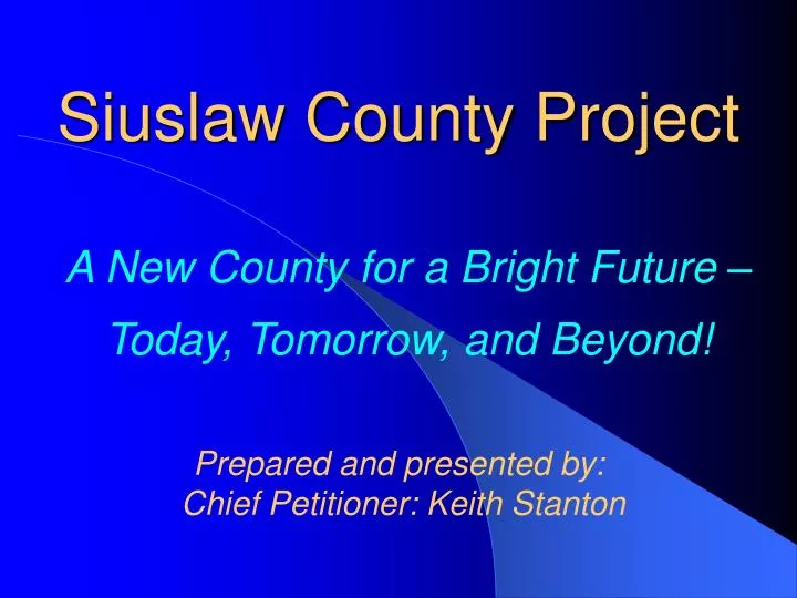 siuslaw county project