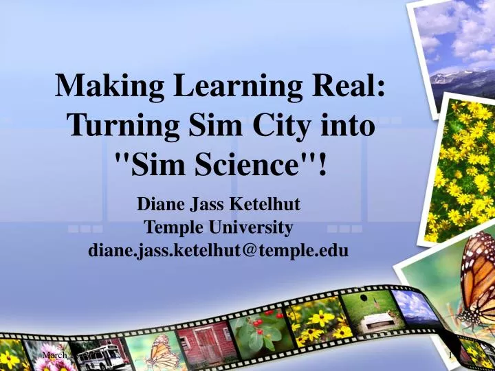 making learning real turning sim city into sim science
