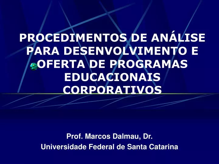 procedimentos de an lise para desenvolvimento e oferta de programas educacionais corporativos