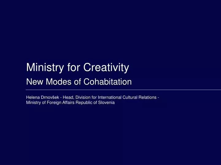 ministry for creativity