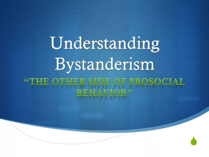 understanding bystanderism