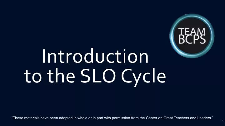 introduction to the slo cycle