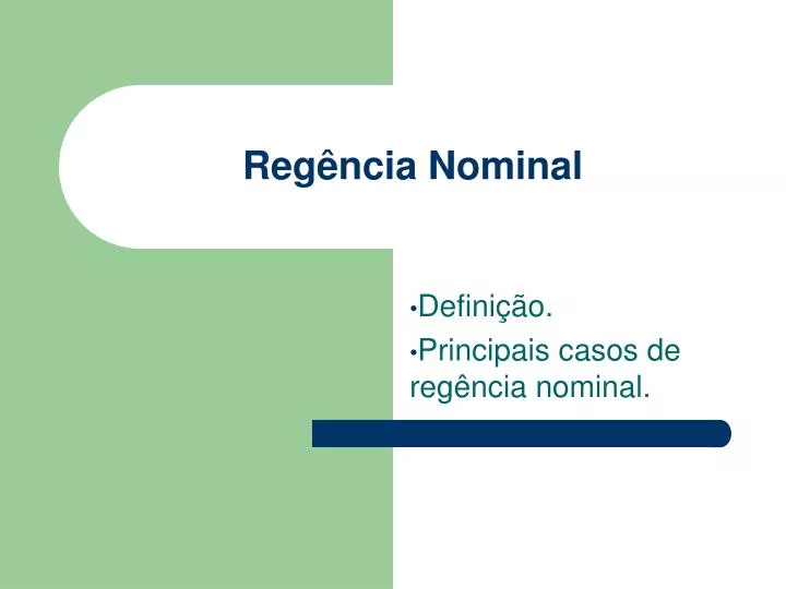 reg ncia nominal