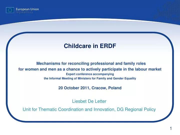 childcare in erdf