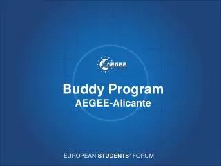 Buddy Program AEGEE-Alicante