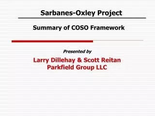Sarbanes-Oxley Project