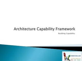 Architecture Capability Framework