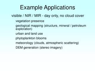 Example Applications