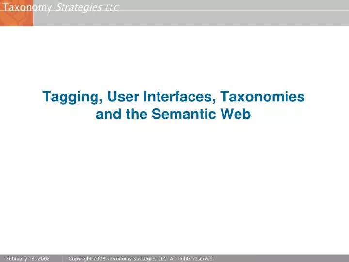 tagging user interfaces taxonomies and the semantic web