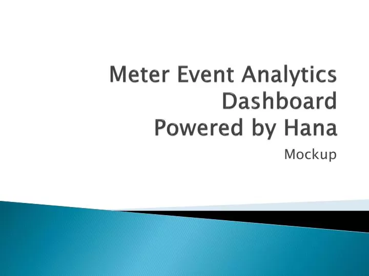 meter event analytics dashboard powered by hana