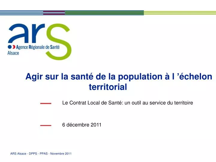 agir sur la sant de la population l chelon territorial