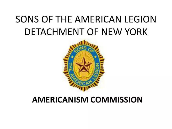 sons of the american legion detachment of new york