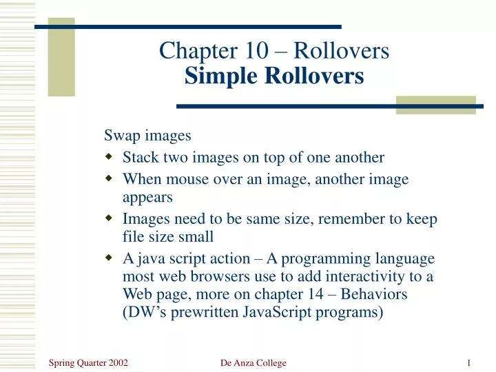 chapter 10 rollovers simple rollovers
