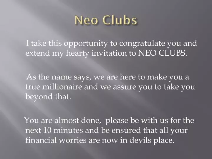 neo clubs