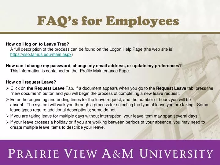 faq s for employees