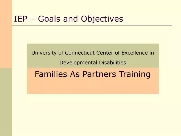iep goals and objectives