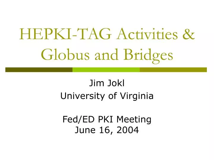 hepki tag activities globus and bridges