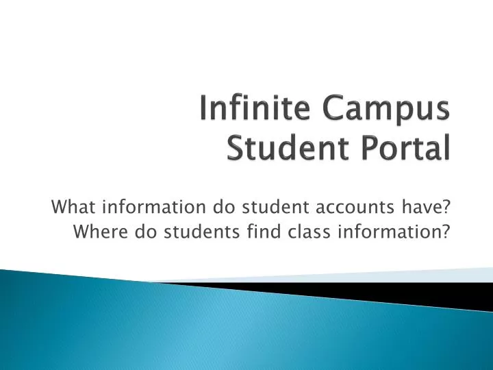 infinite campus student portal