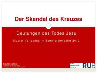 der skandal des kreuzes