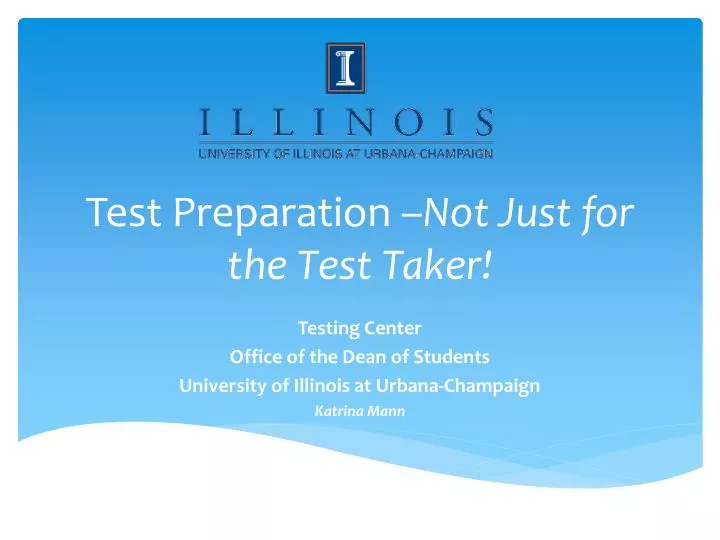 test preparation not just for the test taker