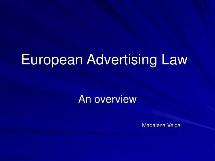 european advertising law