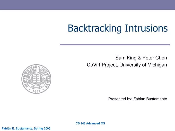 backtracking intrusions