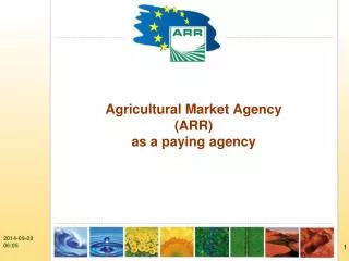 Agricultural Market Agency (ARR) as a paying agency