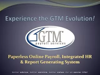 Experience the GTM Evolution !