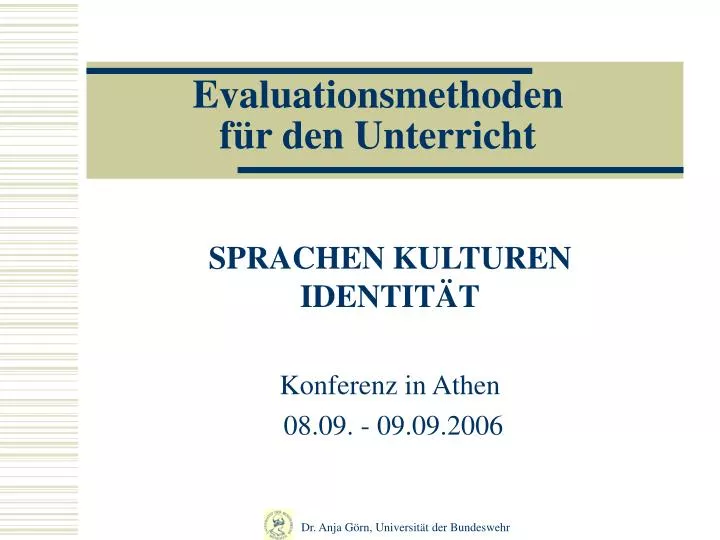 evaluationsmethoden f r den unterricht