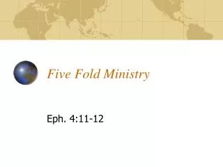 Five Fold Ministry