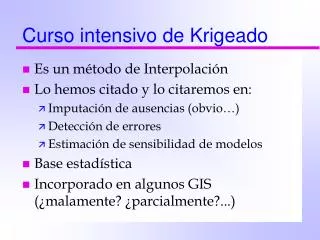 curso intensivo de krigeado