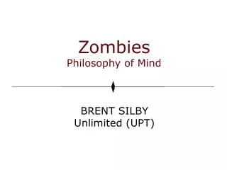 Zombies Philosophy of Mind