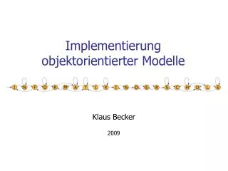 implementierung objektorientierter modelle