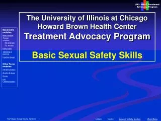 The University of Illinois at Chicago Howard Brown Health Center Treatment Advocacy Program