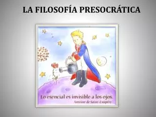 la filosof a presocr tica