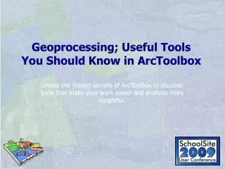 Geoprocessing; Useful Tools You Should Know in ArcToolbox