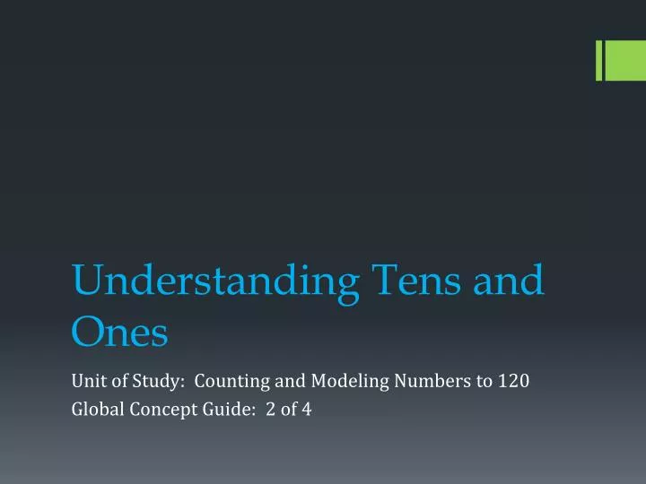 understanding tens and ones