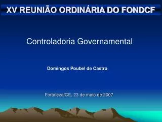 xv reuni o ordin ria do fondcf