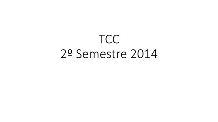 tcc 2 semestre 2014