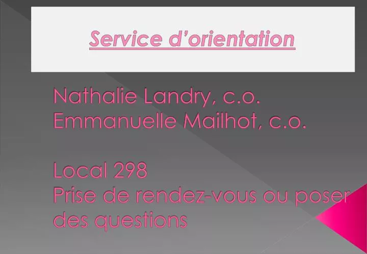 nathalie landry c o emmanuelle mailhot c o local 298 prise de rendez vous ou poser des questions