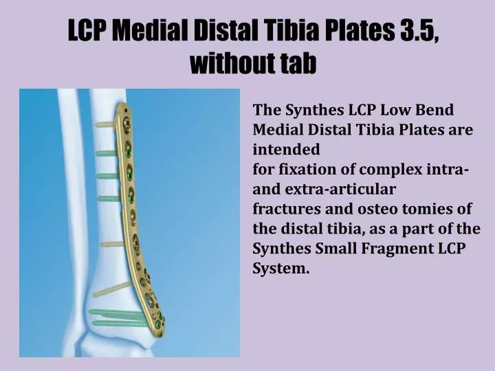 lcp medial distal tibia plates 3 5 without tab
