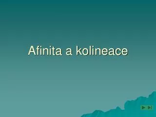 afinita a kolineace