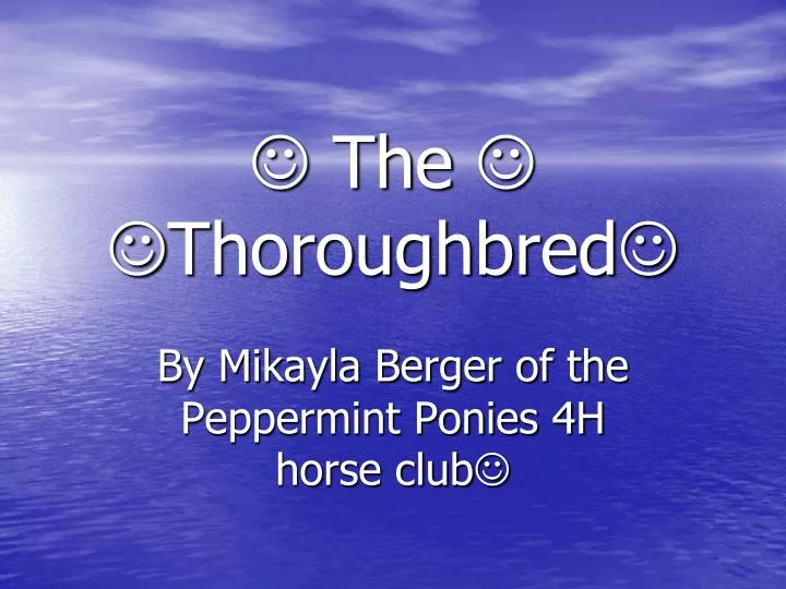 the thoroughbred
