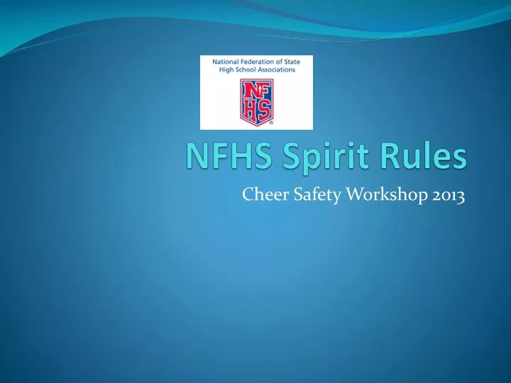nfhs spirit rules