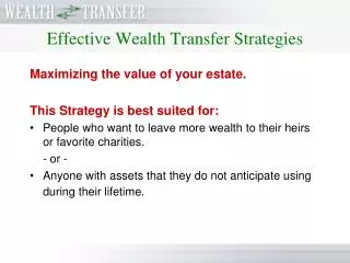 Effective Wealth Transfer Strategies