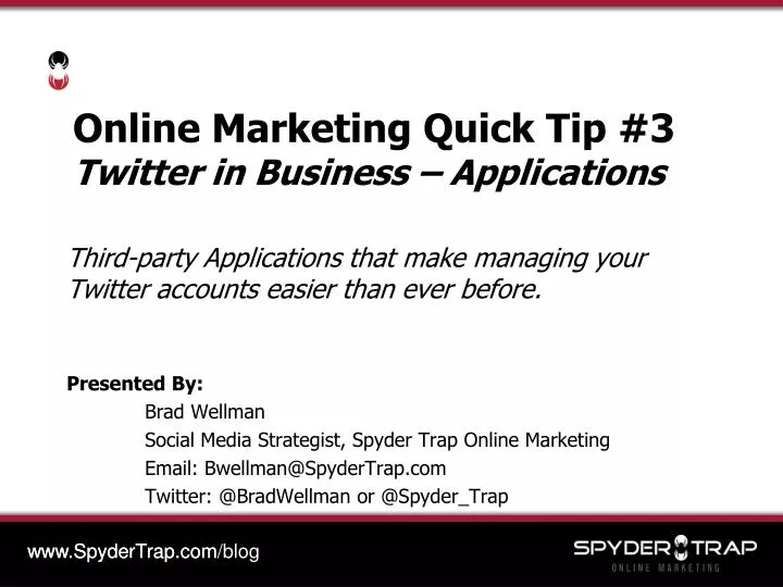 online marketing quick tip 3 twitter in business applications
