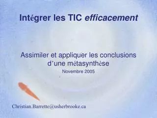int grer les tic efficacement