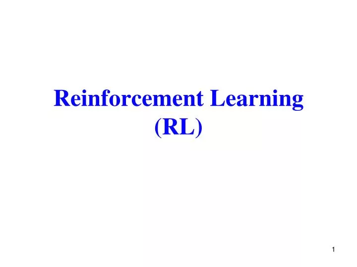 reinforcement learning rl