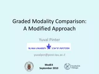 Graded Modality Comparison: A Modified Approach