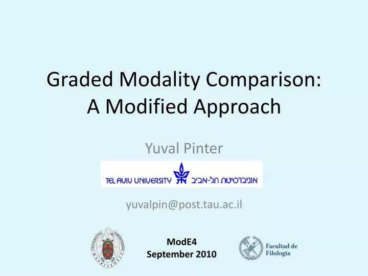 graded modality comparison a modified approach